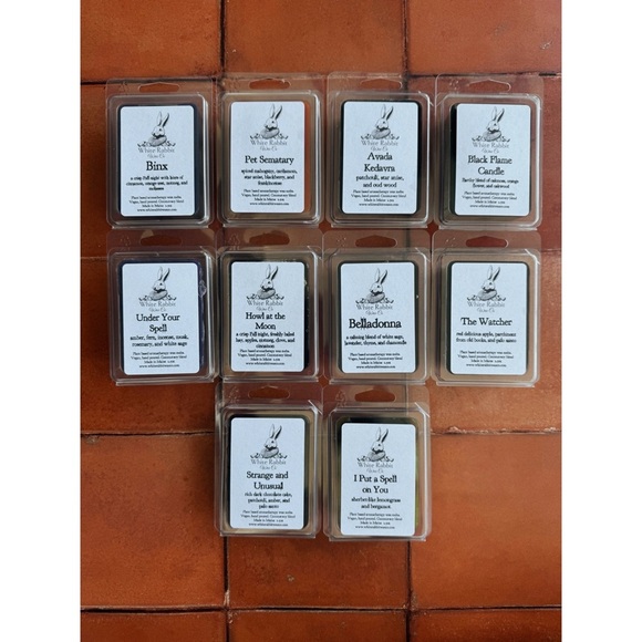 (10) White Rabbit Wax Co. Fall/Halloween 24’ Clamshell Wax Melts Home Fragrance - Picture 1 of 5